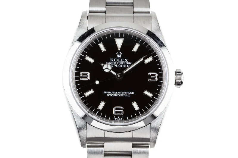 Rolex Submariner Date 40mm with green bezel -1997 Rolex Explorer 14270 "SWISS" Only Dial