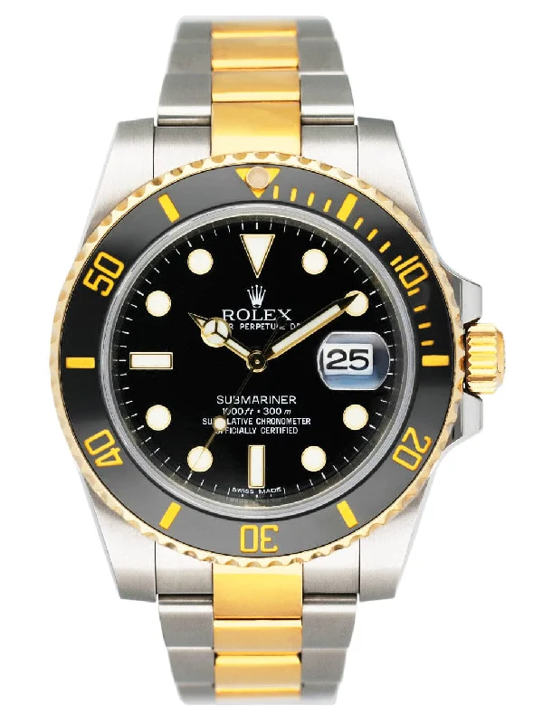 Rolex Explorer II with black bezel -Rolex Submariner 116613 Two Tone Men's Watch