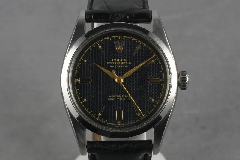 Rolex Air-King with automatic movement -1953 Rolex Explorer 6298 with Gilt Waffle Dial