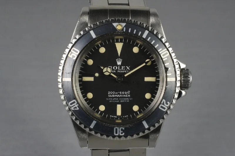 Rolex Milgauss with orange lightning bolt hand -1967 Rolex Submariner 5512 Meters First with Box and Papers