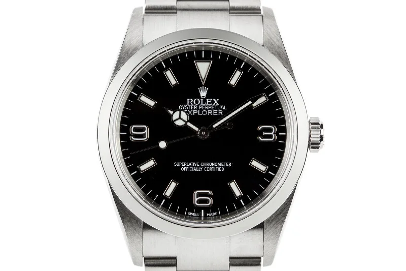 Rolex watches with diamond accents -2002 Rolex Explorer 114270