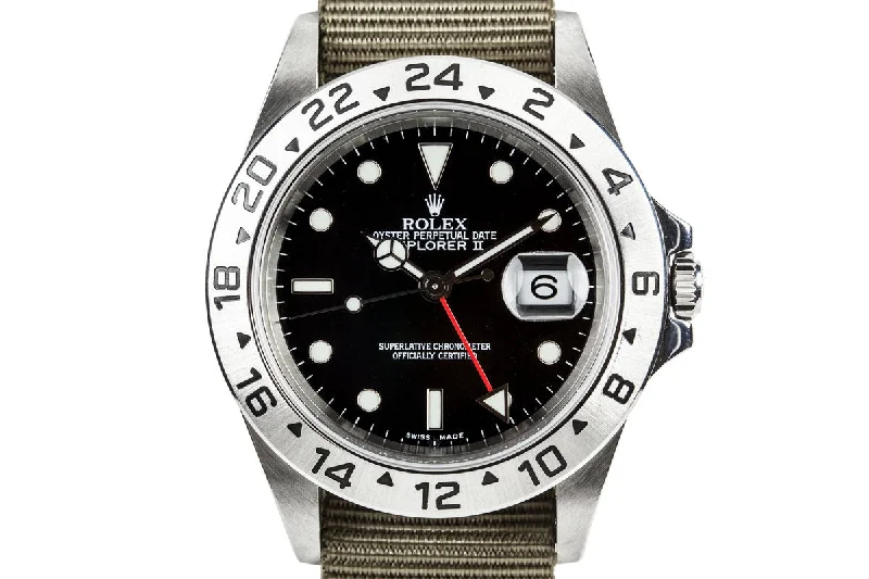 Rolex Oyster Perpetual with modern features -2003 Rolex Explorer II 16570 with Black Dial