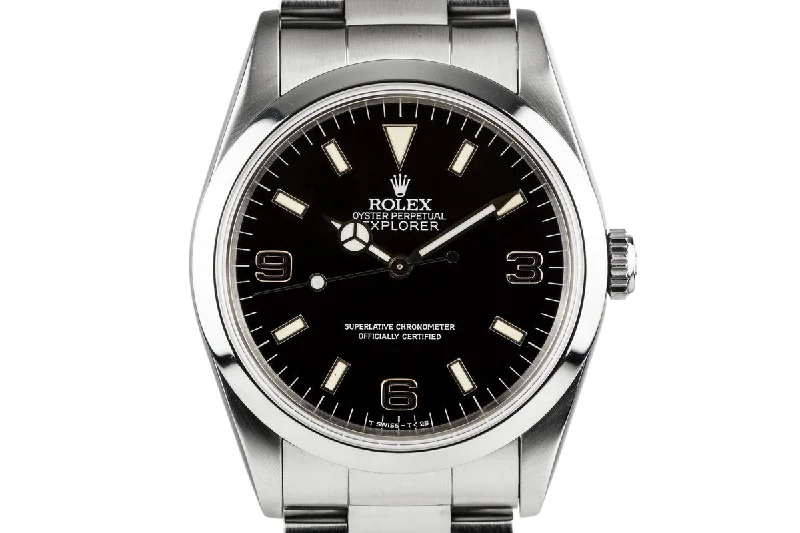 Rolex GMT-Master II with blue ceramic bezel -1991 Rolex Explorer 14270 with 'Black Out' Dial