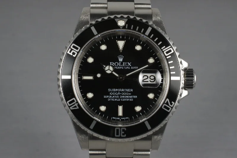 Rolex Oyster Perpetual blue dial models -2006 Rolex Submariner 16610T with Box and Papers