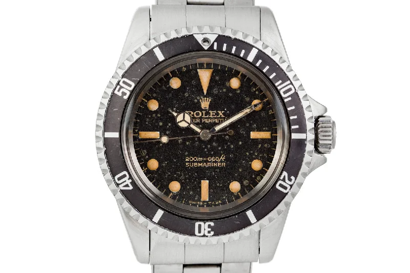 Rolex watches with clean white dial -1965 Rolex Submariner 5513 with Bart Simpson Gilt Dial