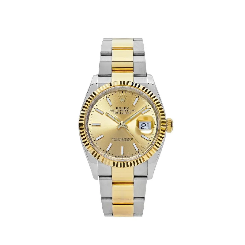 Rolex GMT-Master II with modern design -Rolex Datejust 126333 Stainless Steel Yellow Gold Champagne Dial Oyster