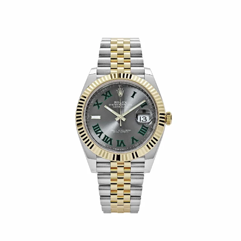 Rolex Milgauss with blue dial version -Rolex Datejust 126333 Wimbledon Yellow Gold Stainless Steel Slate Dial Jubilee