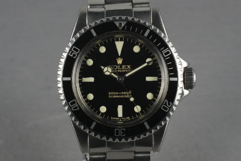 Rolex Milgauss with stainless steel bracelet -1964 Rolex Submariner 5513 with Glossy Gilt Dial