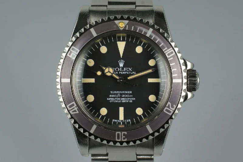 Rolex Submariner with polished finish -1978 Rolex Submariner 5512