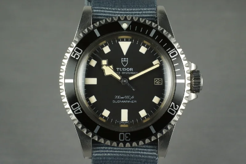 Rolex black dial watches for men -1979 Tudor Submariner 94110 Snowflake