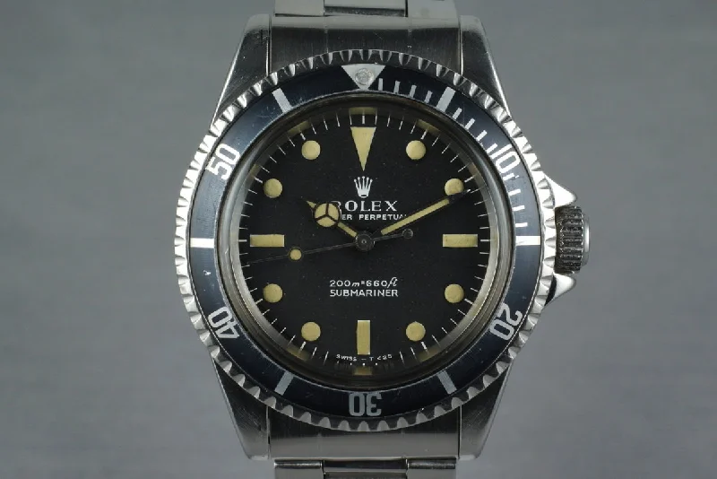 Rolex watches with sapphire crystal -1967 Rolex Submariner 5513 Meters First Dial