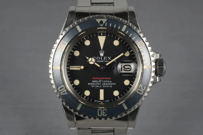 Rolex GMT-Master II with collector’s model -1970 Rolex Red Submariner 1680 Mark IV Dial