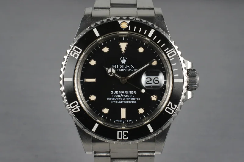 Rolex Milgauss with sapphire crystal glass -1987 Rolex Submariner 168000