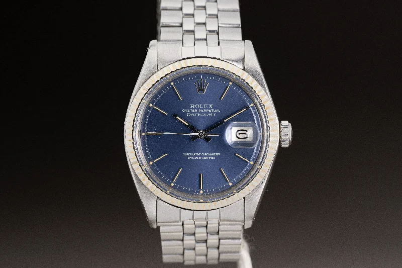 Rolex Day-Date 40mm with polished dial -1971 Rolex Datejust 1601 Blue Dial Creamy Tritium Markers Jubilee Bracelet