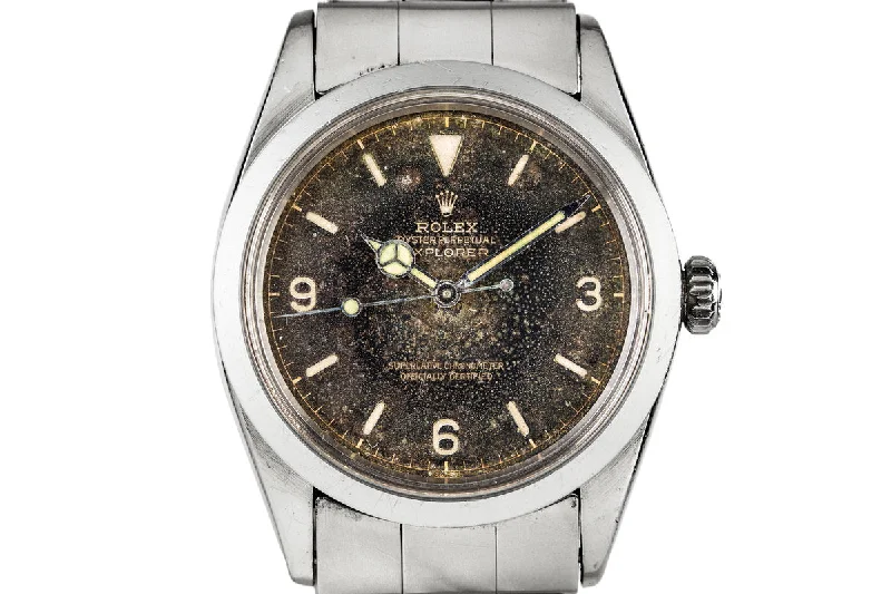 Rolex watches for luxury collectors -1963 Rolex Explorer 1016 with Aged Tropical Gilt  Dial