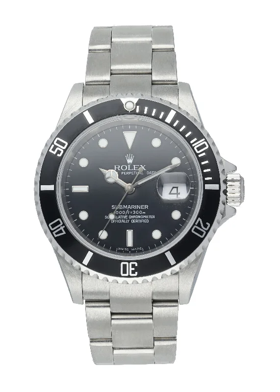 Rolex Sky-Dweller with white ceramic dial -Rolex Oyster Perpetual Submariner 16610T Mens Watch