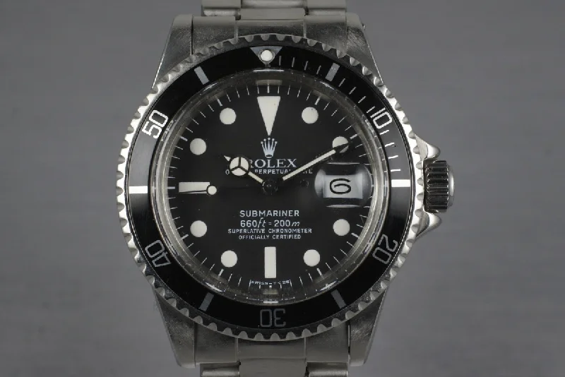 Rolex Day-Date with platinum dial -1977 Rolex Submariner 1680 Mark I Dial