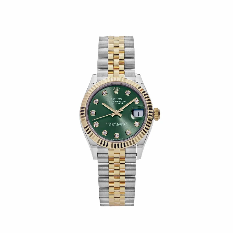 Rolex GMT-Master II with 24-hour time function -Rolex Datejust 278273 'Ladies' Yellow Gold Stainless Steel Green Dial (2023)