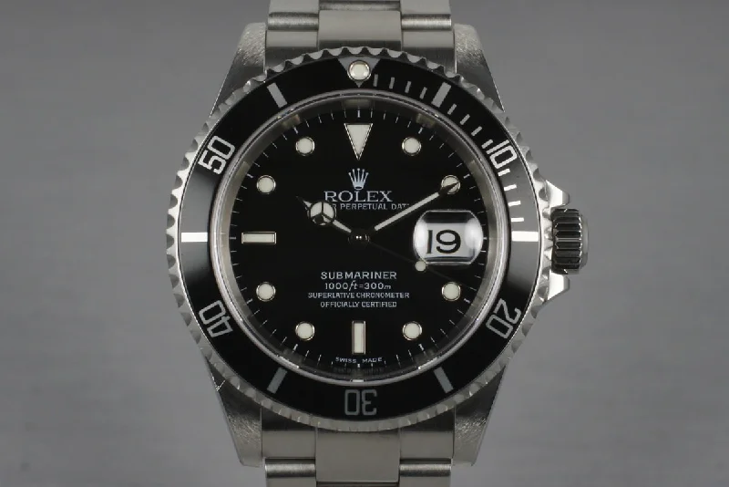 Rolex Day-Date 40mm with polished dial -2003 Rolex Submariner 16610T with Box and Papers