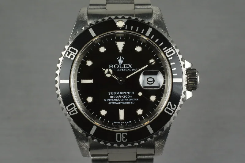 Rolex Submariner with classic red lettering -1997 Rolex Submariner 16610