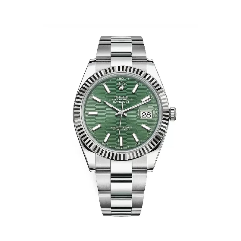 Rolex Milgauss with green crystal glass -Rolex Datejust 126334 Stainless Steel Green Motif Dial Oyster