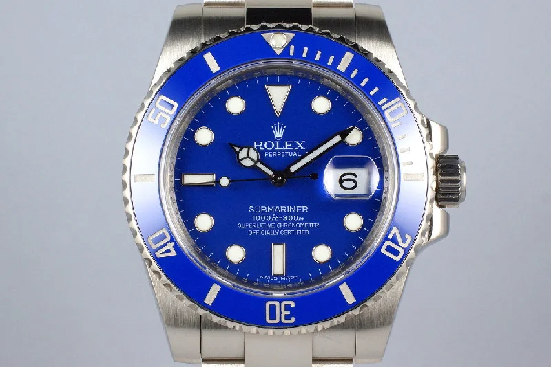 Rolex Sky-Dweller with stainless steel -2016 Rolex WG Blue Submariner 116619 with Box and Papers