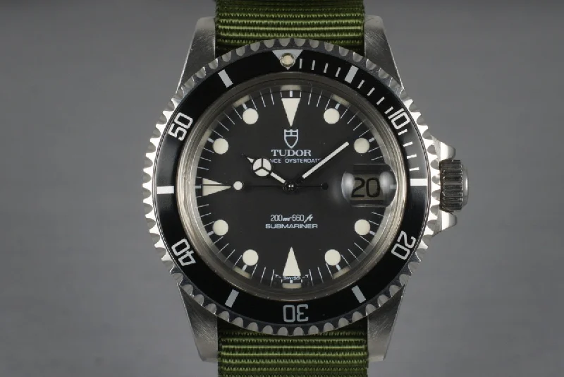 Rolex Submariner with rubber strap -1986 Tudor Submariner 76100 with Box