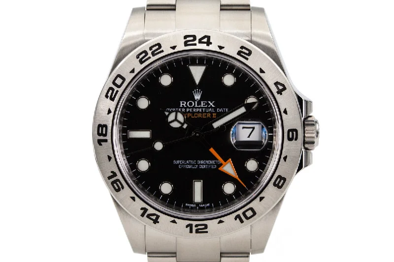 Rolex GMT-Master II with black bezel -2010  Rolex Explorer II 216570 Black Dial with Box and Papers