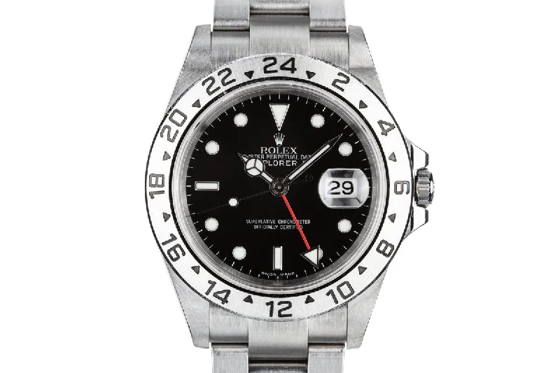 Rolex GMT-Master II with dual-time function -2006 Rolex Explorer II 16570 Black Dial