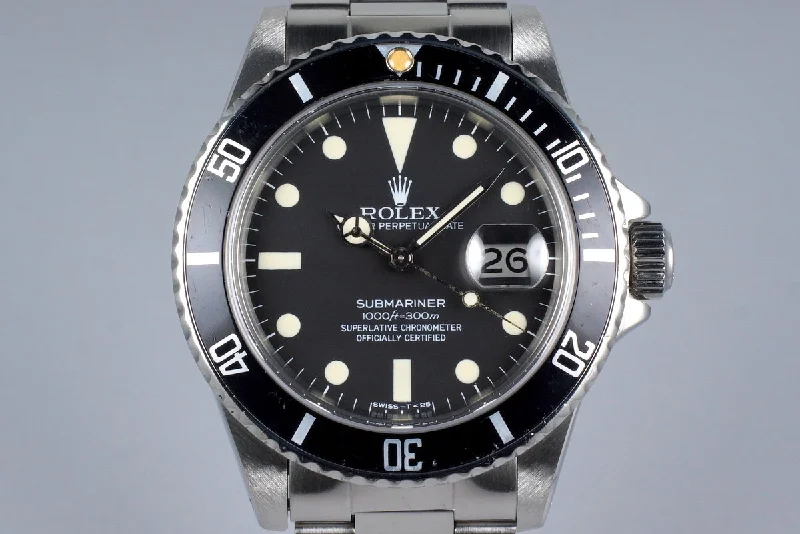 Rolex Datejust with mother-of-pearl dial -1981 Rolex Submariner 16800 Matte Dial