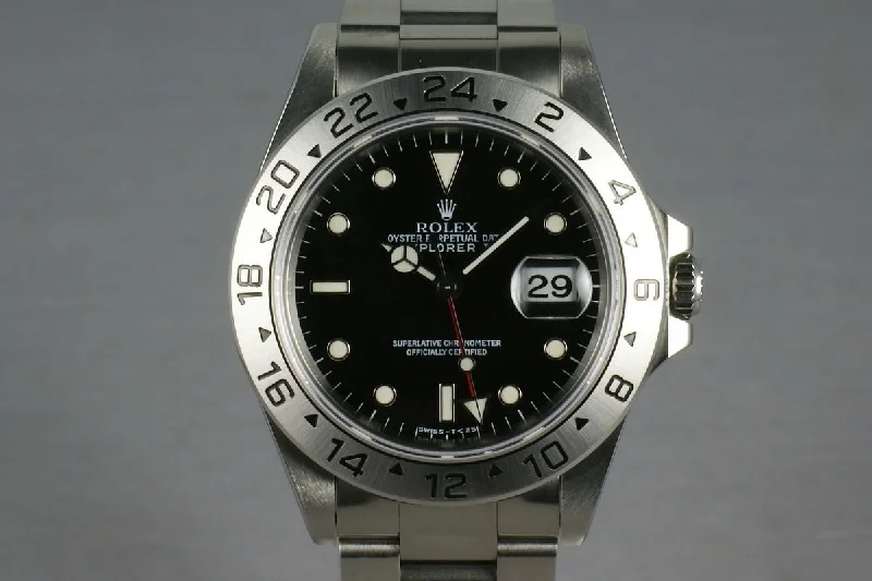 Rolex Submariner with new ceramic bezel -Rolex Explorer II Ref: 16570 Black Dial with Service Papers