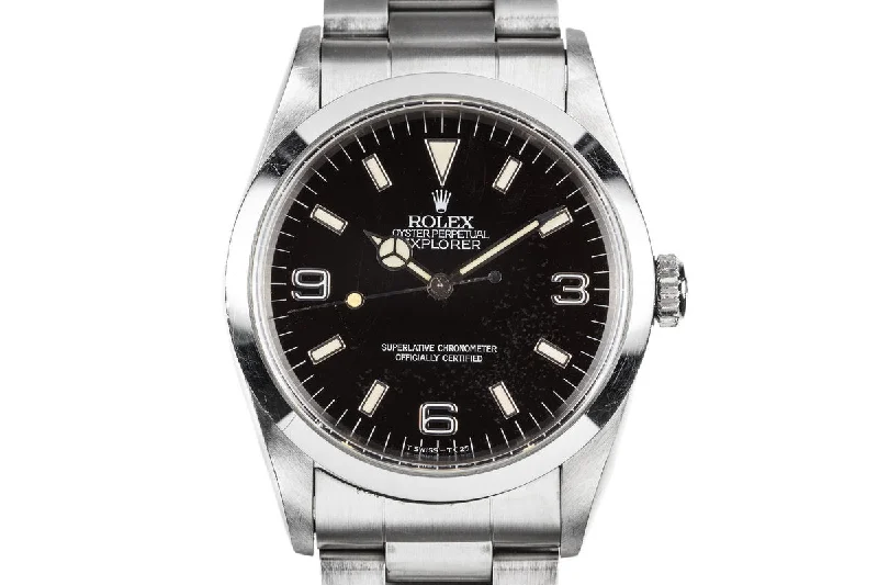 Rolex Datejust with silver dial -1995 Rolex Explorer 14270 with "Falling Leaf" Dial