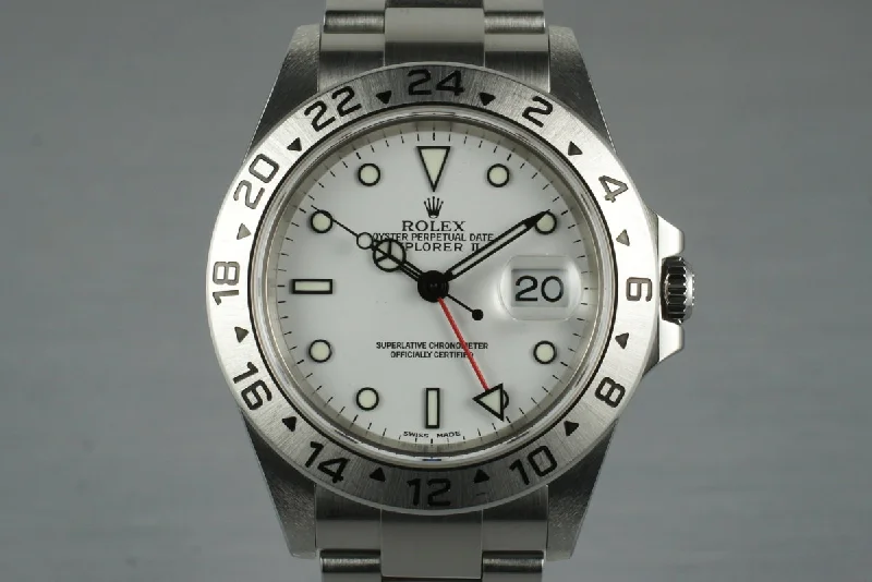 Rolex Submariner 50th Anniversary watch -2003 Rolex Explorer II 16570 with White Dial