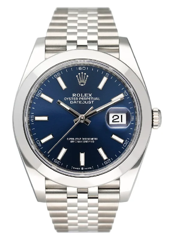 Rolex Submariner Date 40mm with ceramic bezel -Rolex Datejust 41 126300 Blue Dial Mens Watch Box Papers