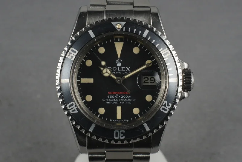 Rolex Oyster Perpetual with smooth bezel -Rolex Red Submariner 1680 Mark 4 Dial