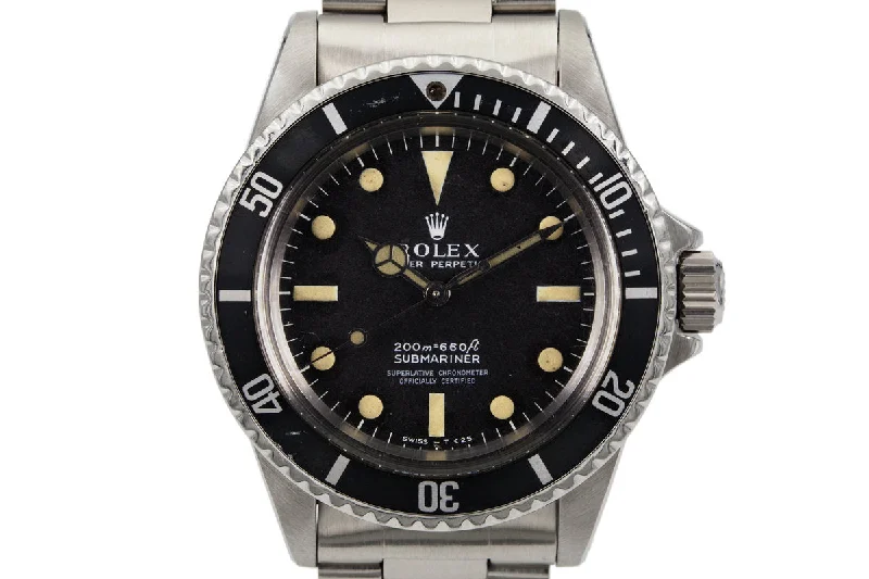 Rolex GMT-Master II with black dial and bezel -1967 Rolex Submariner 5512 4 Line Meters First Dial