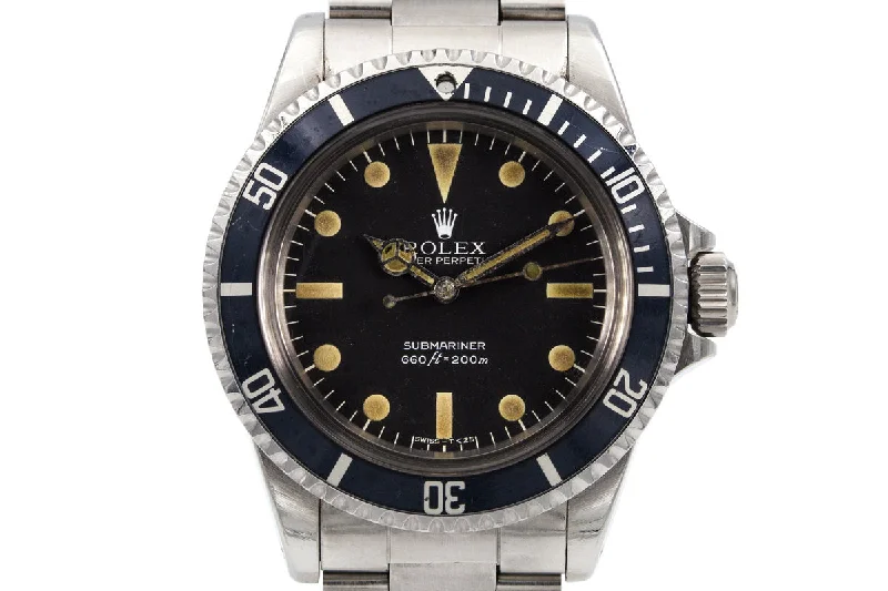 Rolex watches with sapphire crystal -1979 Rolex Submariner 5513 Mark III Maxi Dial