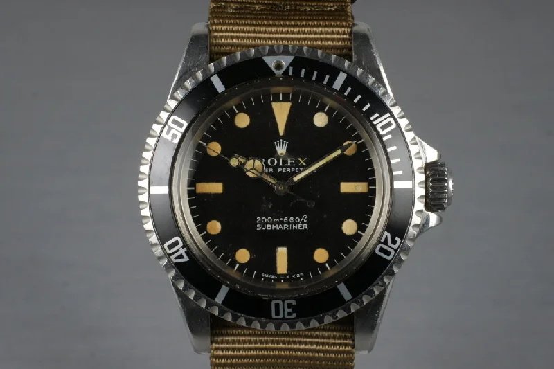 Rolex automatic movement watches -1968 Rolex Submariner 5513 Meters First