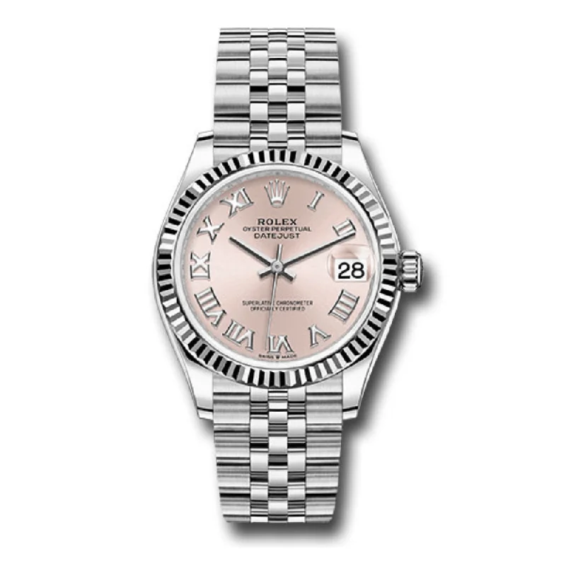 Rolex Day-Date with silver dial -Rolex Datejust 278274 'Ladies' Stainless Steel Pink Dial