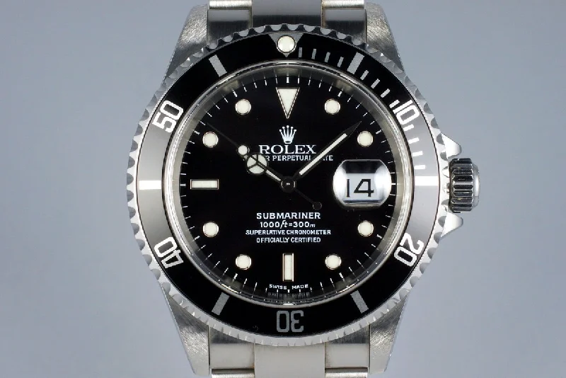 Rolex Explorer with durable stainless steel case -2000 Rolex Submariner 16610 with Box and Papers