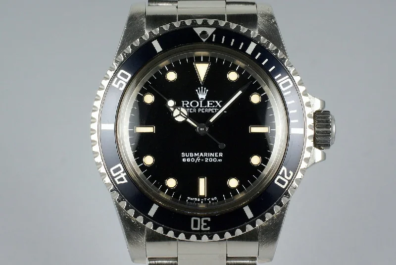 Rolex Datejust with polished silver dial -1989 Rolex Submariner 5513