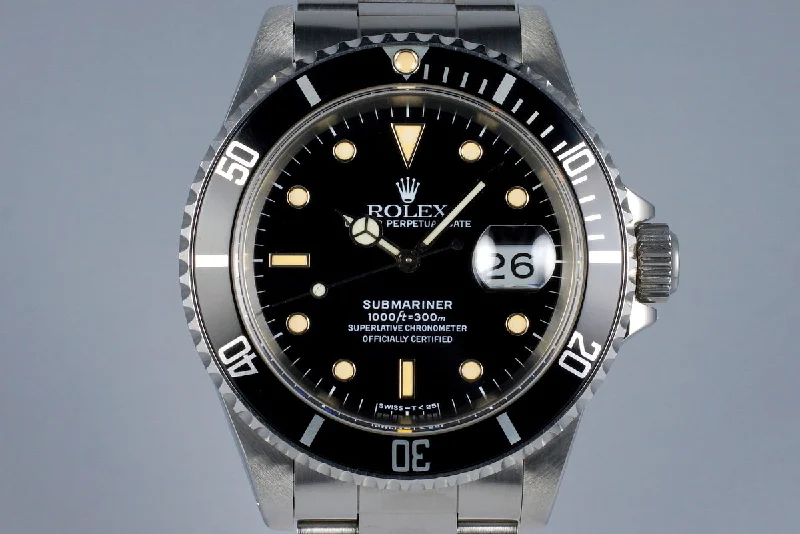 Rolex GMT-Master II with black ceramic bezel -1989 Rolex Submariner 16610