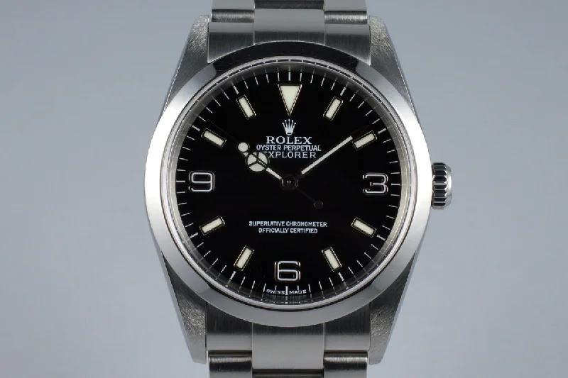 Rolex Datejust with luminous markers -2002 Rolex Explorer 114270 with Box and Papers