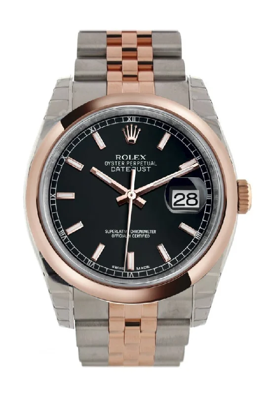 Rolex Explorer 39mm for adventurers -Rolex Datejust 36 Black Dial Steel and 18k Rose Gold Jubilee Watch 116201