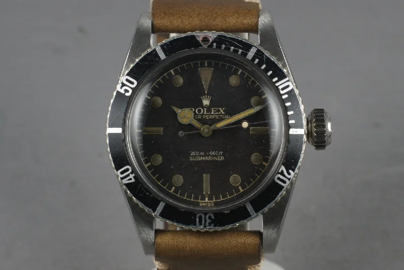 Rolex Oyster Perpetual 36mm models -1956 Rolex Submariner Big Crown 6538