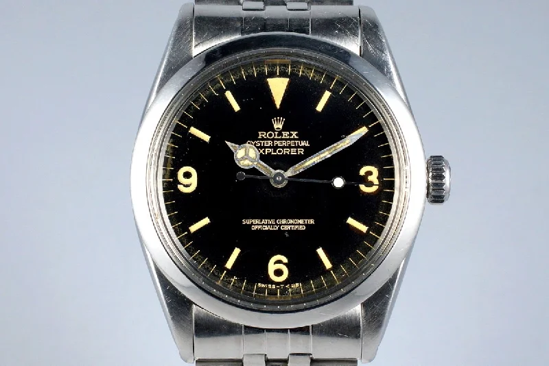 Rolex Day-Date with 18k gold case -1966 Rolex Explorer 1 1016 Gilt Dial