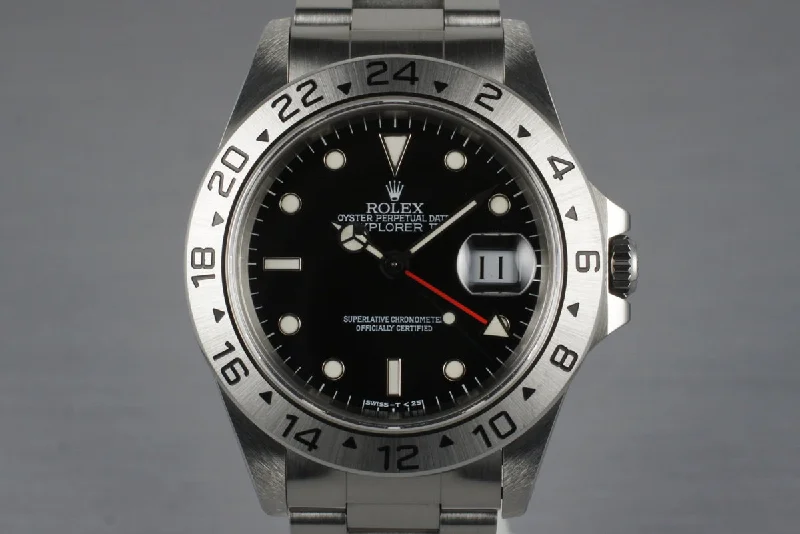 Rolex Datejust with classic stainless steel bracelet -1997 Rolex Explorer II 16570 with Black Dial