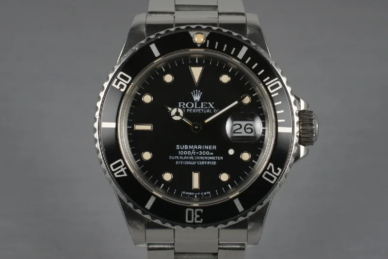 Rolex Milgauss with black dial version -1988 Rolex Submariner 168000