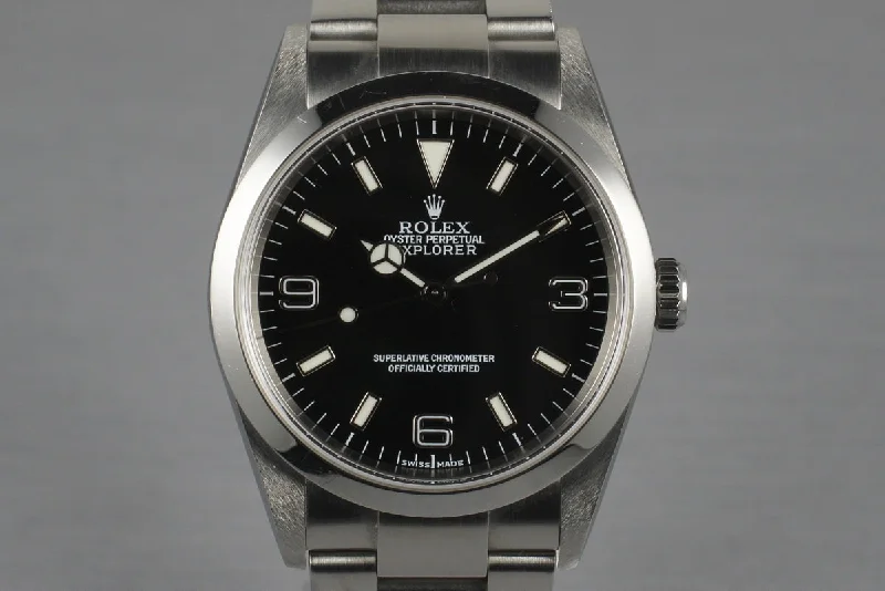 Rolex Day-Date 36mm with gold case -2002 Rolex Explorer 114270