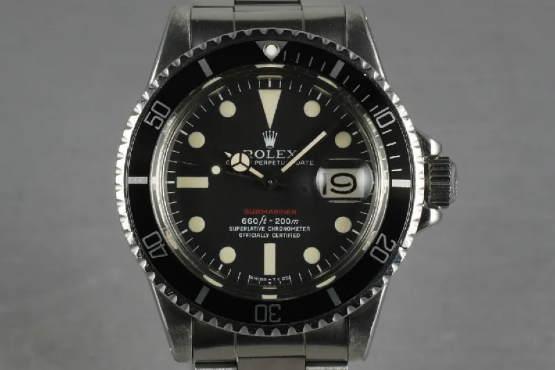 Rolex Milgauss with green crystal glass -1971 Rolex Red Submariner 1680 Mark V